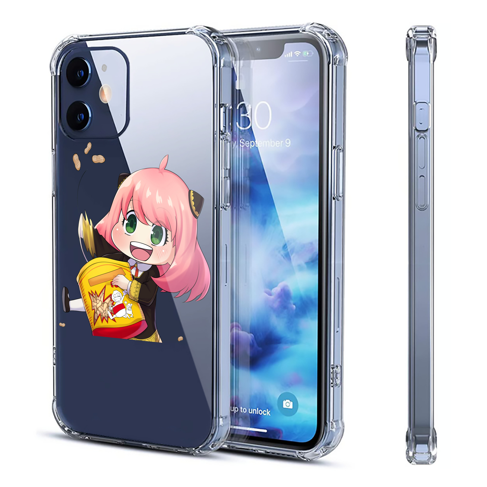 （画像用） SPY×FAMILY间谍家家酒 【iPhone 12シリーズ対応】透明スマホケース（クリアソフトケース）
